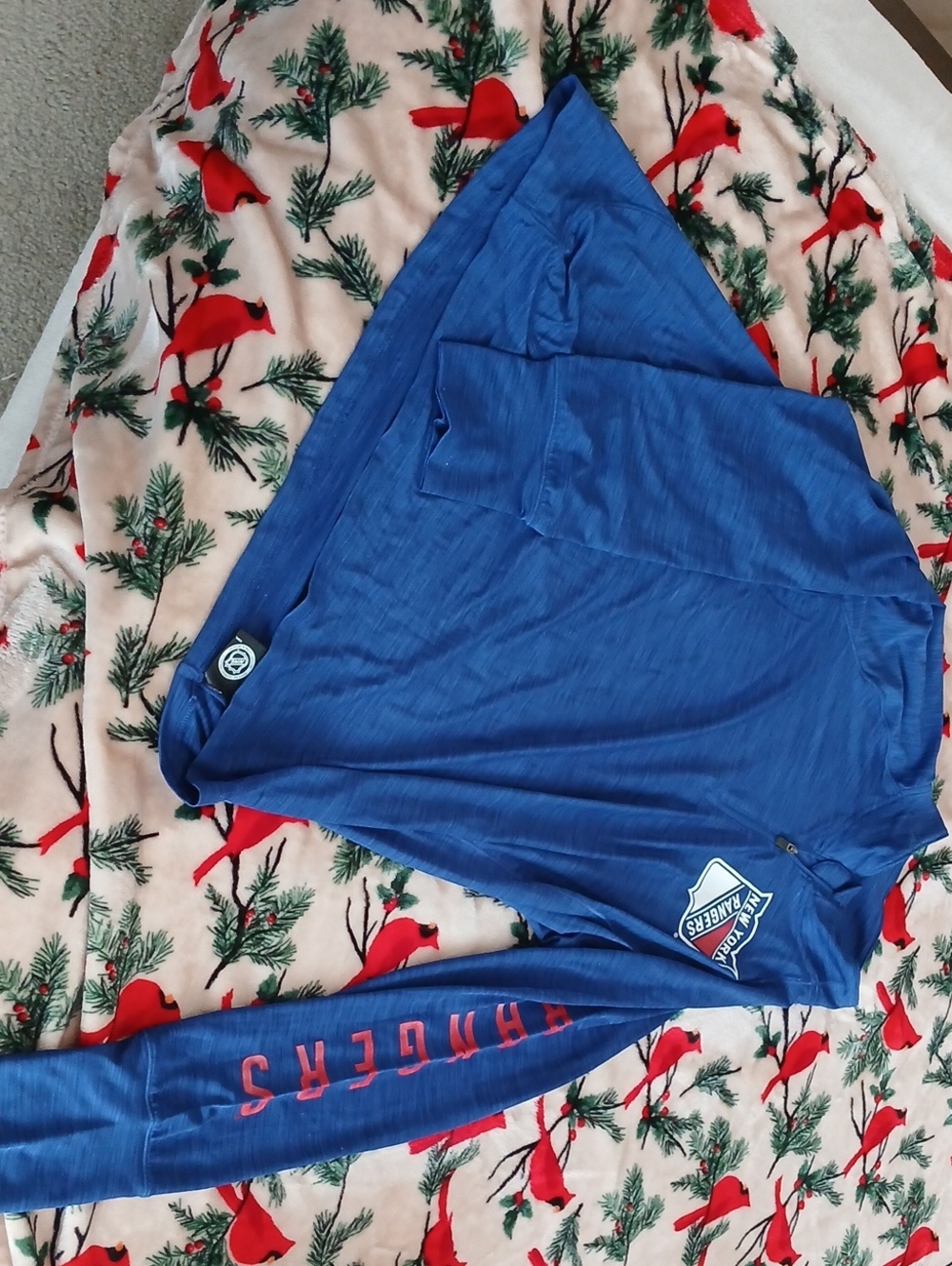 NHL Royal Blue Crew Pullover with League Tag